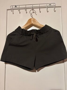 lululemon athletica dark green Athletic Drawstring Shorts